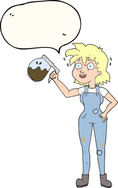 Bir insan tarafından çizilmiş çok fazla kahve serbest konuşma balonu karikatürü.