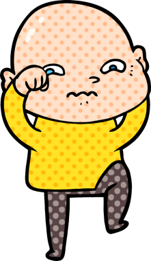 bir insan tarafından çizilmiş sinirli bir adam.