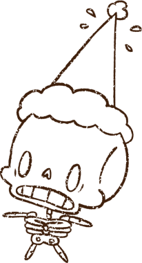 Bir insan tarafından çizilen Tatil İskeleti Kömür Çizimi