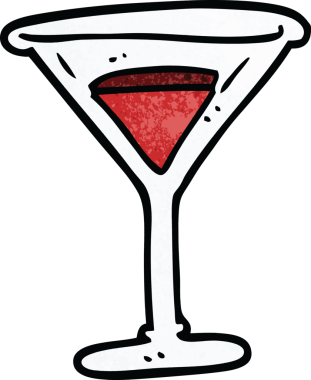 Bir insan tarafından çizilmiş kırmızı karalama kokteyli.