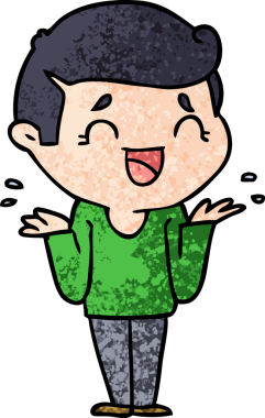 Bir insan tarafından çizilmiş kafası karışık bir adam.