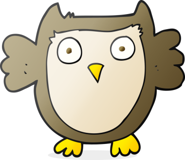 Bir insan tarafından çizilmiş baykuş çizimi.