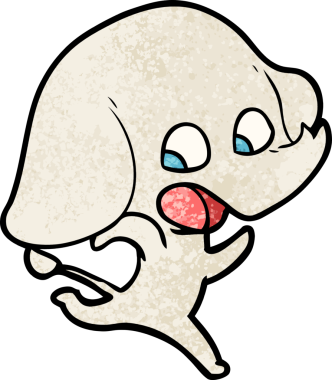 Bir insan tarafından çizilmiş şirin bir fil.