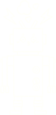 Bir insan tarafından çizilen robot tebeşiri.