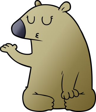 Bir insan tarafından çizilmiş bir çizgi film karakteri.