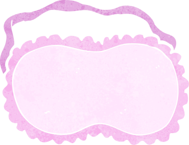 Bir insan tarafından çizilmiş uyku maskesi.