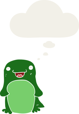 Düşünce baloncuğu olan bir penguen insan tarafından çizilmiş.