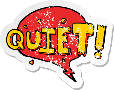 Çizgi roman çıkartmasının gerilemiş hali bir insan tarafından çizilmiş sessizlik için haykırıyor.