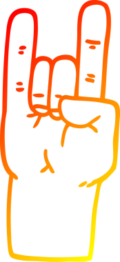 Bir insan tarafından çizilen çizgi filmin sıcak gradyan çizimi