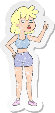 Bir insan tarafından çizilmiş bir spor salonunun gerilimli çıkartması.