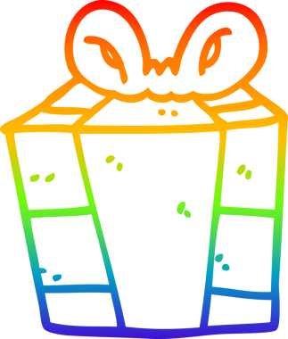 gökkuşağı gradyan çizimi bir insan tarafından çizilmiş bir çizgi film