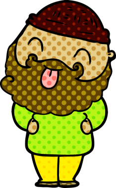 Bir insan tarafından çizilmiş sakallı bir adam.