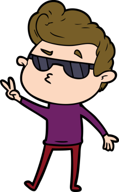 Bir insan tarafından çizilmiş havalı bir çizgi film.