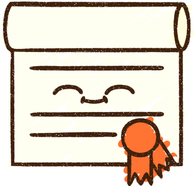 Bir insan tarafından çizilmiş Sertifika Tebeşiri