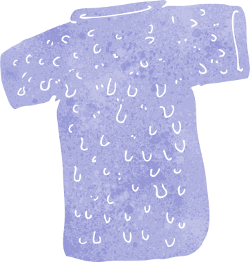 bir insan tarafından çizilmiş yünlü çizgi film tişörtü