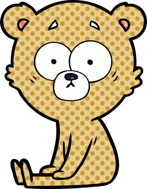 Bir insan tarafından çizilmiş bir çizgi film karakteri.