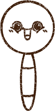 Bir insan tarafından çizilen Büyüteç Kömür Çizimi