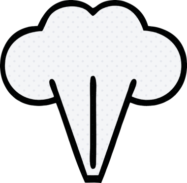 Bir insan tarafından çizilmiş bir buhar çizgi filmi.