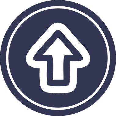 Bir insan tarafından çizilmiş ok dairesel simgesi yönü