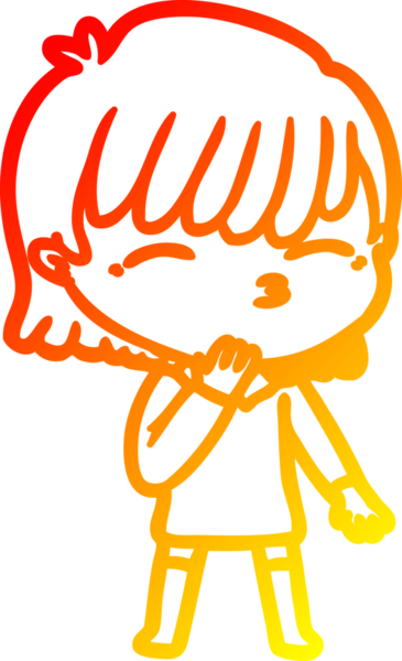 Bir insan tarafından çizilmiş bir karikatür kadın çizimi