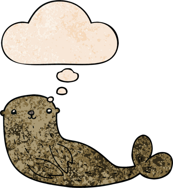 Bir insan tarafından çizilmiş grunge desen biçiminde düşünce baloncuğu olan çizgi film mührü