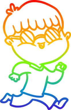 Güneş gözlüğü takan ve bir insan tarafından çizilen çizgi film karakteri çizimi.