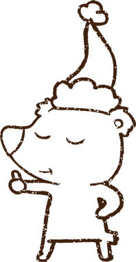 Bir insan tarafından çizilmiş Noel Ayısı Kömürü