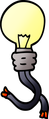 karikatür karalaması bir insan tarafından çizilmiş parlak ampul