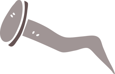 Bir insan tarafından çizilmiş demir çivi.