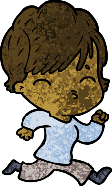 Bir insan tarafından çizilmiş bir çizgi film kadını.