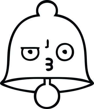 Bir insan tarafından çizilmiş bir çanın çizgi çizimi