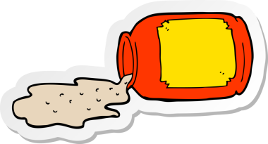 Bir insan tarafından çizilmiş karikatür etiketi.