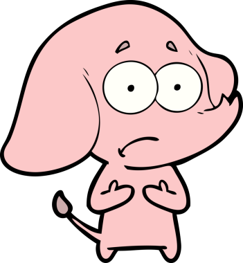 bir insan tarafından çizilmiş belirsiz bir fil.