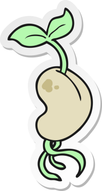 Bir insanın çizdiği filizlenme tohumu çıkartması.