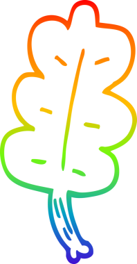 bir insan tarafından çizilmiş bir çizgi film yaprağının gradyan çizimi