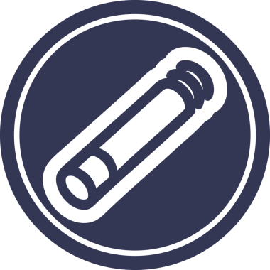 Bir insan tarafından çizilmiş sigara dairesel simgesi