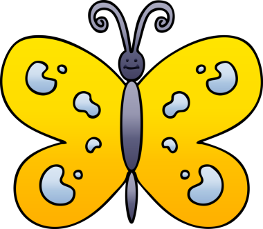 bir insan tarafından çizilmiş garip gölgeli kelebek.