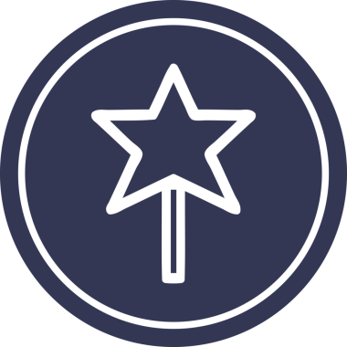 sihirli dairesel simge bir insan tarafından çizilmiş