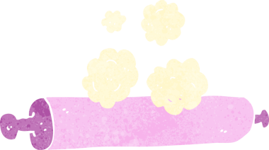 Bir insan tarafından çizilmiş merdane.