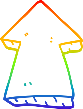 gökkuşağı gradyan çizgi çizimi Bir insan tarafından çizilmiş ok