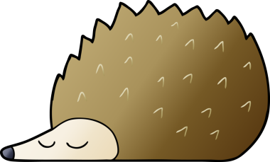 Bir insan tarafından çizilmiş kirpi çizgi filmi.