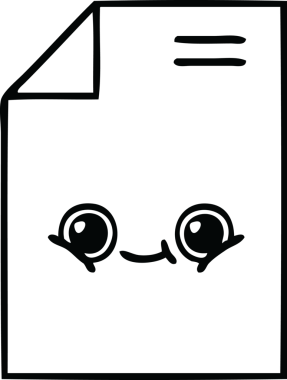 Bir insan tarafından çizilmiş bir kağıt parçasının çizgi çizimi