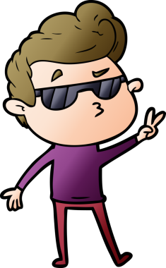 Bir insan tarafından çizilmiş havalı bir çizgi film.