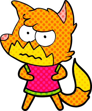 Bir insan tarafından çizilmiş bir tilki.