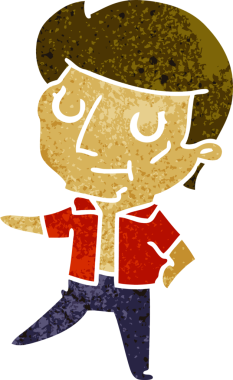 Bir insan tarafından çizilmiş, Kawaii 'nin eski bir karikatürü.