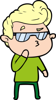 Bir insan tarafından çizilmiş havalı bir çizgi film.