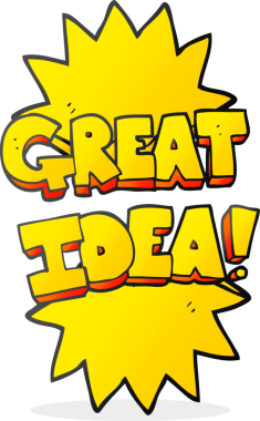 Bir insan tarafından çizilmiş serbest çizim harika bir fikir sembolü.