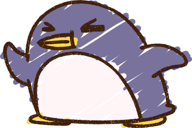 Bir insan tarafından çizilen Penguen Tebeşiri