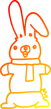 Bir insan tarafından çizilmiş çizgi film tavşanı çizimi