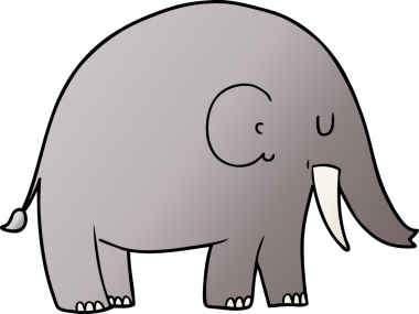 Bir insan tarafından çizilmiş bir fil.